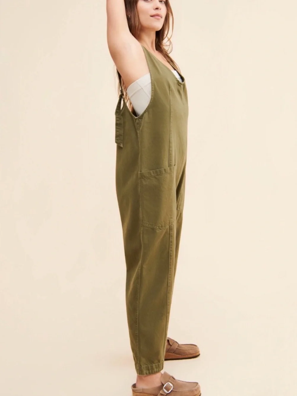 We The Free by Free People / Jumpsuit in Olive / pre-loved / EUC - Picture 3 of 16
